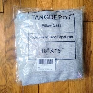 New in packaging 2 light gray pillow covers